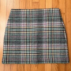 LOFT Multicolor Plaid Skirt